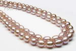 7.5-8.5mm lavender rice pearl strands factory direct sale
