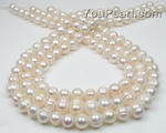 8-9mm large hole pearl, white baroque freshwater pearl strands wholesale