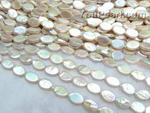 12mm plain oval natural white freshwater pearl strands wholesale