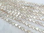 11-12mm white triangle pearl strands wholesale