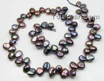 7-9mm peacock top-drilled Keshi pearl strand wholesale