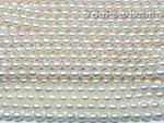 4.5-5mm white tear drop freshwater pearl strands on sale, A, AA