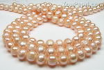 9-10mm pink fresh water baroque pearl strands buy bulk