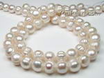 10.5-11.5mm white fresh water baroque pearl strand wholesale