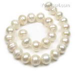 11.5-12.5mm white freshwater baroque ringed pearl wholesale