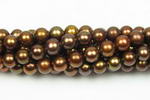 6-7mm round coffee fresh water pearl online wholesale, AA