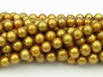 6-7mm off round gold fresh water pearl discount online sale