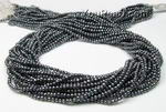 2-2.5mm black potato fresh water seed bead strand wholesale
