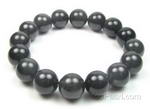 Rainbow obsidian gem stone elastic bracelet on sale, 12mm round