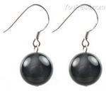 Rainbow obsidian gem stone drop earrings on sale, 12mm round