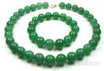 Aventurine gem beaded necklace & bracelet buy direct, 12mm round