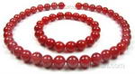 Carnelian natural gem jewelry set whole sale online, 10mm round