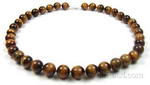 Tiger eye natural necklace jewelry supplies, 10mm round
