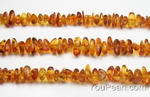 Yellow amber, 5-8mm chip, gemstone strand for sale in bulk