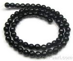 Black onyx, 6mm round faceted, natural gem beads craft supplies