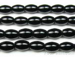 Black onyx, 8x12mm rice, natural gem beads discount sale