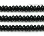 Black onyx, 5x8mm roundel, natural gem beads craft supplies