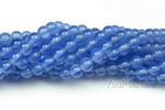 Blue agate, 4mm round, natural gem stone strand whole sale online