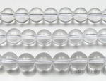Crystal quartz, 10mm round, natural clear crystal bead craft supplies