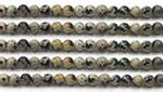 Dalmatian jasper, 4mm round, natural gemstone beads on sale
