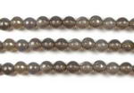 Grey agate, 6mm faceted round, natural gemstone beads