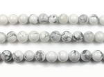 Howlite, 8mm round, natural gem beads jewelry making suppliers