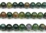 Indian agate, 8mm round, natural gem bead strand for sale online
