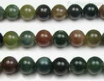 Indian agate, 10mm round, natural gemstone bead strand on sale