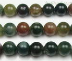 Indian agate, 12mm round, natural gemstone bead craft supplies