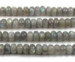Labradorite, 5x8mm roundel faceted, natural gemstone discounted sale