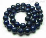 Lapis lazuli, 14mm round, natural gem beads on sale