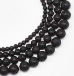 Black lava, 8mm round, natural gemstone strand buy bulk