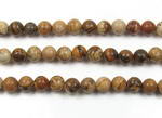 Picture jasper, 6mm round, natural gemstone beads on sale