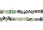 Rainbow fluorite, 5-7mm chips, natural gems. Sold per 36-inch strand