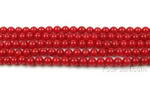 Red coral, 3mm round, natural gemstone strand factory direct sale
