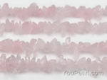 Rose quartz, 5-7mm chip, natural pink gemstone. Sold per 36-inch