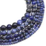 Sodalite, 4mm round, natural blue gemstone beads wholesale