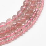 Strawberry quartz, 10mm round, natural gem bead strand on sale