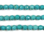 Turquoise, 8mm round faceted, natural gem beads factory direct buy