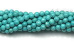 Turquoise, 4mm round, natural gemstone beads wholesale online