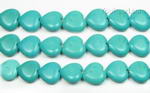Turquoise, 15x16mm heart, natural gem bead strand craft supplies sale