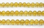 Yellow fluorite, 6mm round, natural gem jewelry making supplies
