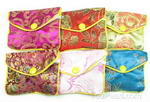 Silk jewelry zip gift pouch on sale, 10x8cm, 12 pcs