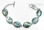 Abalone paua oval shell bracelet on sale