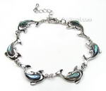 Dolphin abalone/paua shell bracelet discounted sale