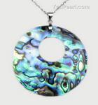 Paua abalone shell pendant for sale, 925 silver, 43mm round Paua abalone shell pendant for sale, 925 silver, 43mm round