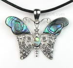 Butterfly paua abalone shell pendant on sale
