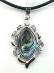 Paua abalone oval shell pendant online wholesale