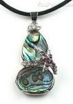 Abalone/paua calabash shell pendant for sale, 20x40mm