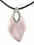 Pink leaf shell pendant factory direct sale